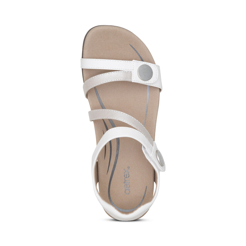 Jess Adjustable Quarter Strap Sandal #color_white