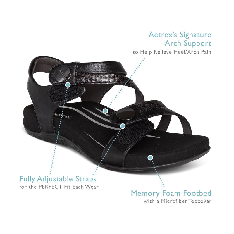 Jess Adjustable Quarter Strap Sandal #color_white