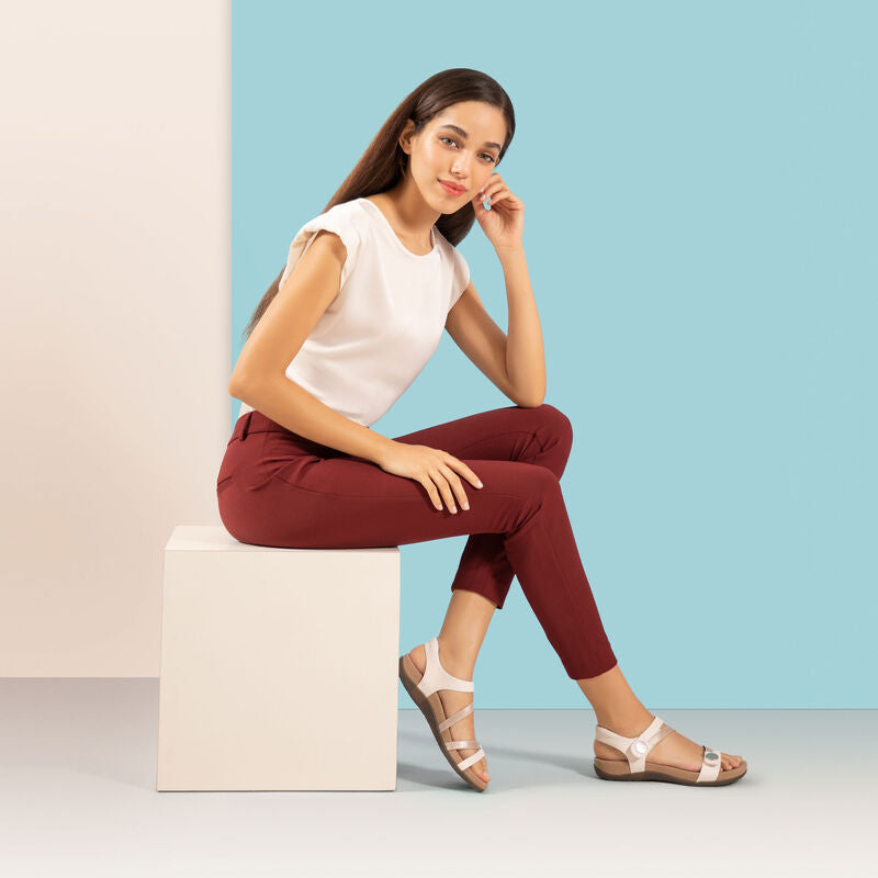 Jess Adjustable Quarter Strap Sandal #color_white