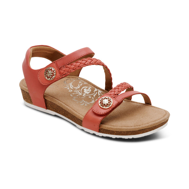 Jillian Braided Quarter Strap Sandal #color_antique rose