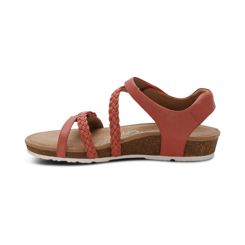 Jillian Braided Quarter Strap Sandal #color_antique rose