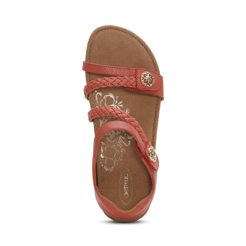 Jillian Braided Quarter Strap Sandal #color_antique rose