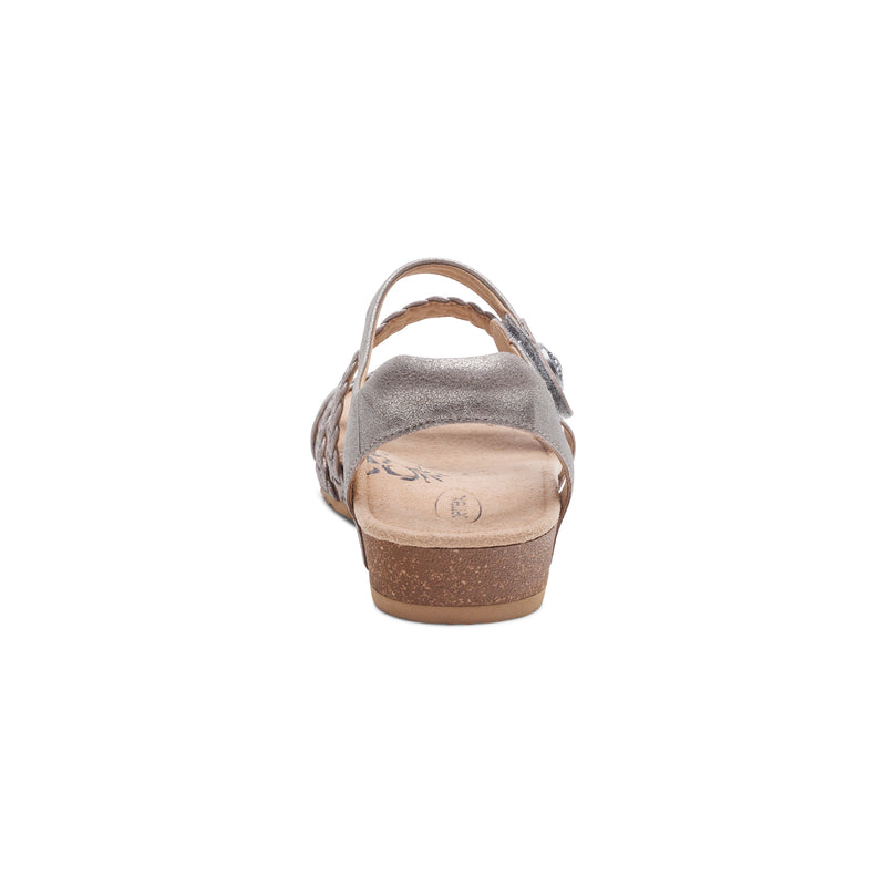 Jillian Braided Quarter Strap Sandal #color_brushed-silver
