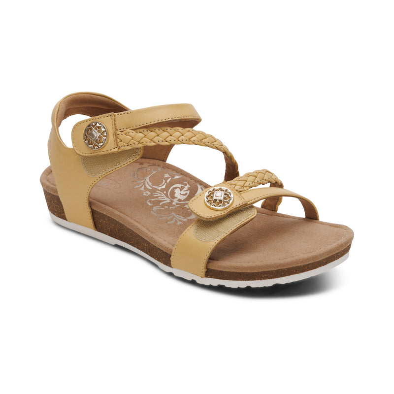 Jillian Braided Quarter Strap Sandal #color_butter