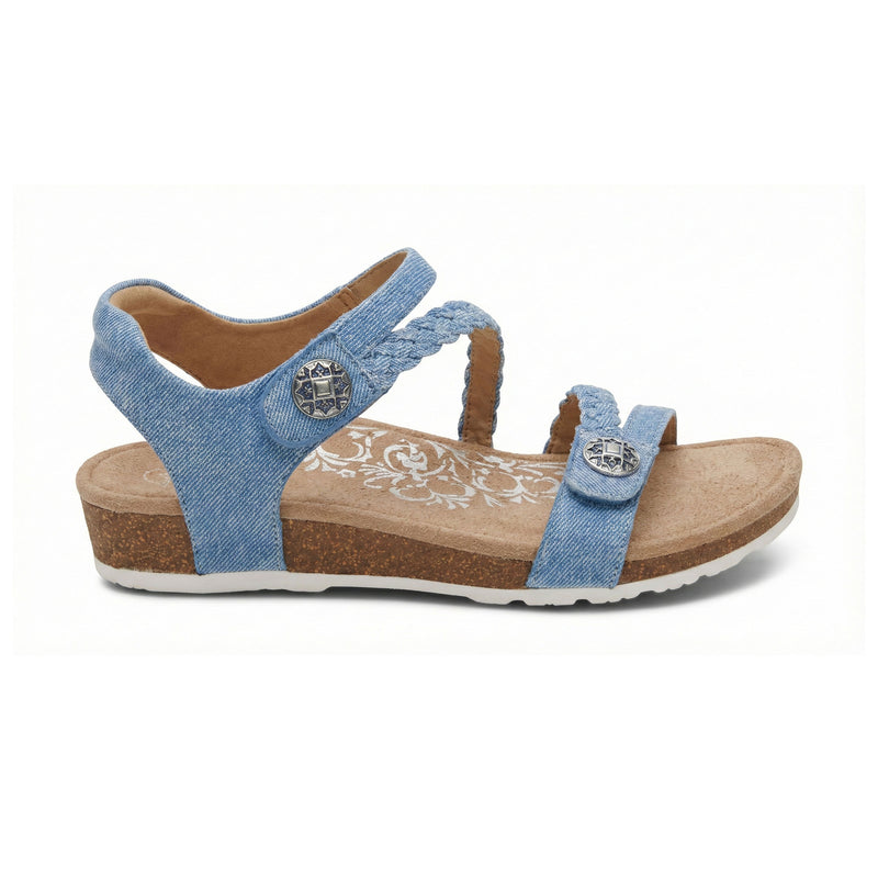 Jillian Braided Quarter Strap Sandal #color_denim