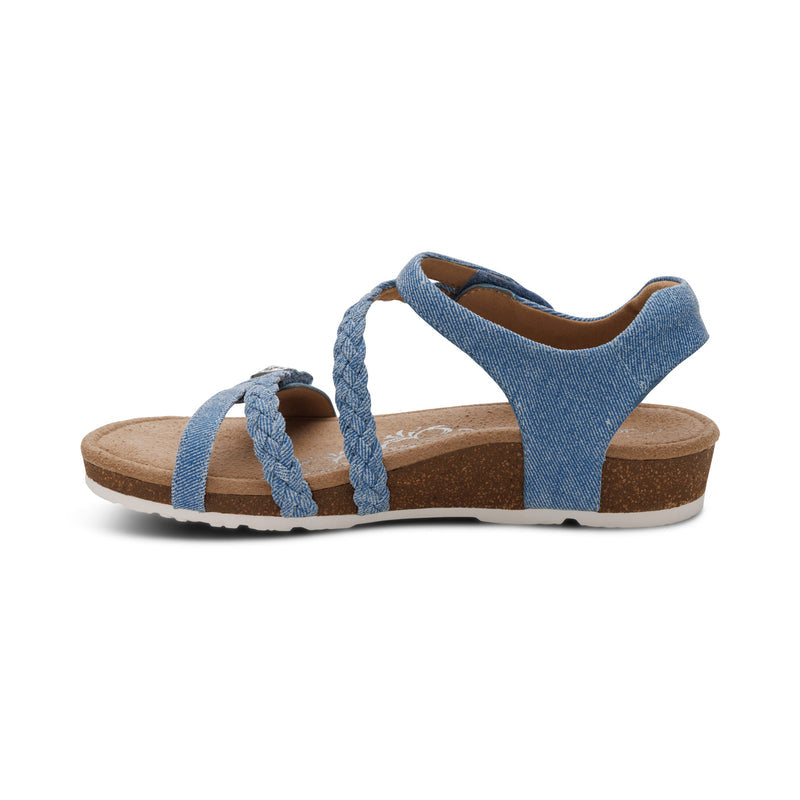 Jillian Braided Quarter Strap Sandal #color_denim