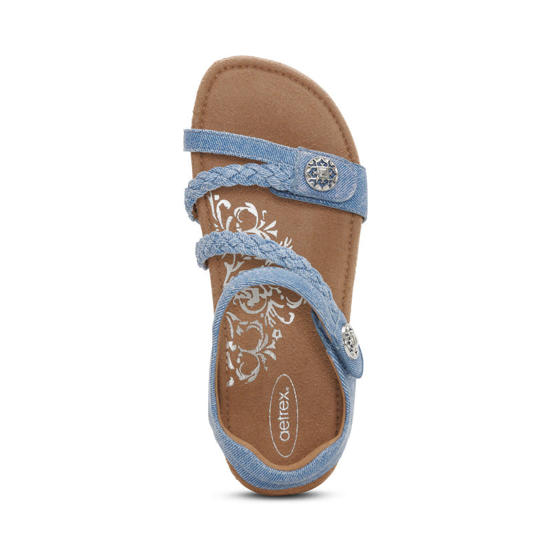 Jillian Braided Quarter Strap Sandal #color_denim