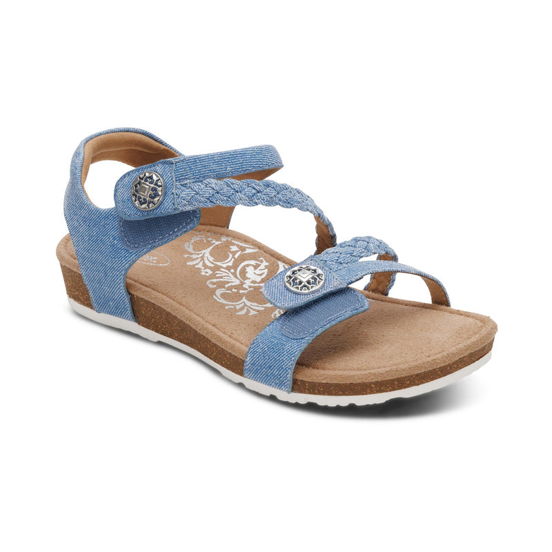 Jillian Braided Quarter Strap Sandal #color_denim
