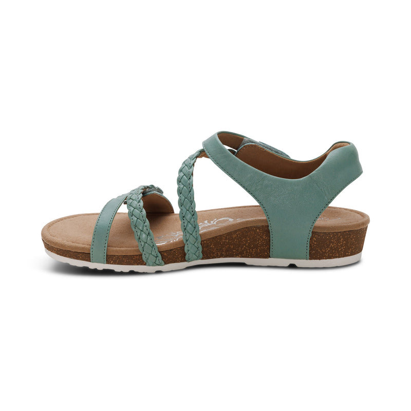 Jillian Braided Quarter Strap Sandal #color_sage