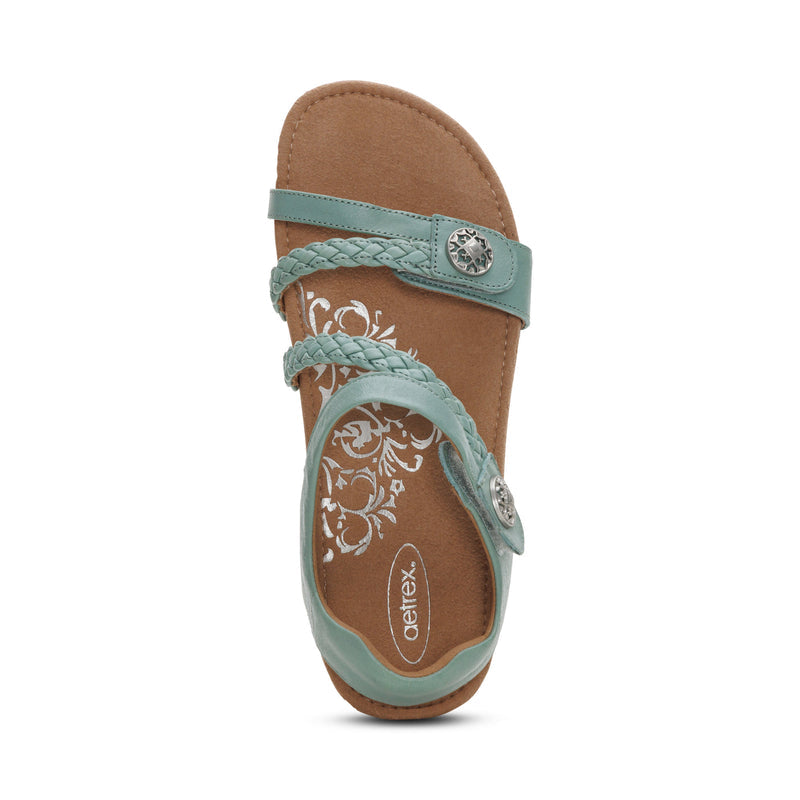Jillian Braided Quarter Strap Sandal #color_sage