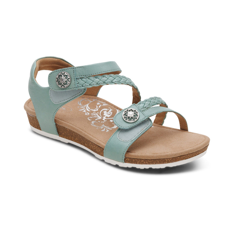 Jillian Braided Quarter Strap Sandal #color_sage