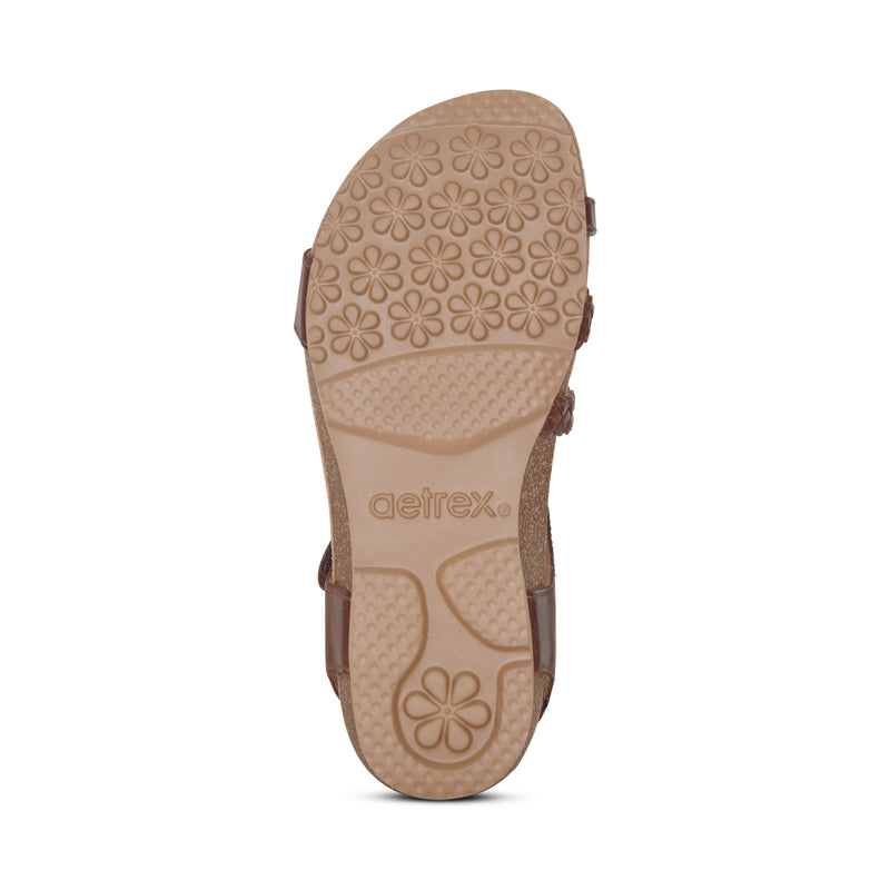 Jillian Braided Quarter Strap Sandal #color_walnut