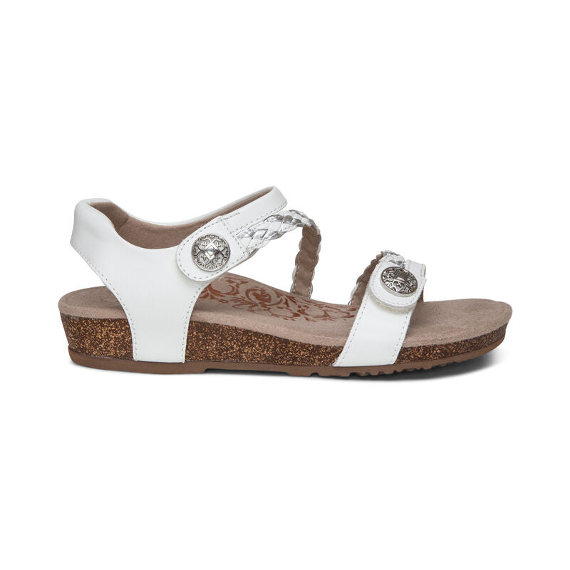 Jillian Braided Quarter Strap Sandal #color_white