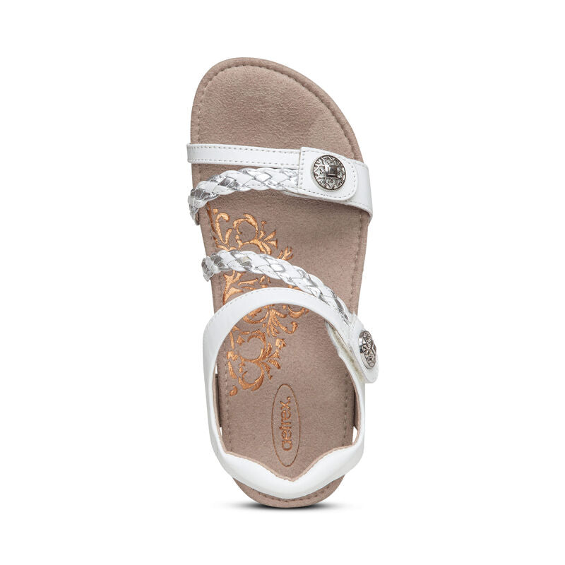 Jillian Braided Quarter Strap Sandal #color_white