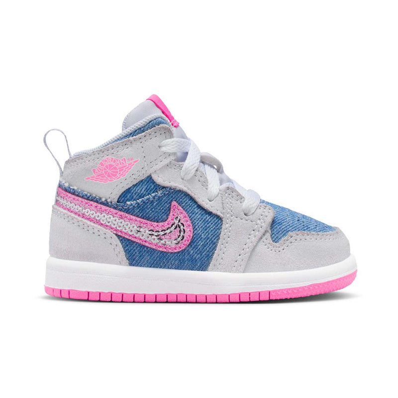 Jordan 1 Mid SE 'Denim Sequin' Baby/Toddler Shoes