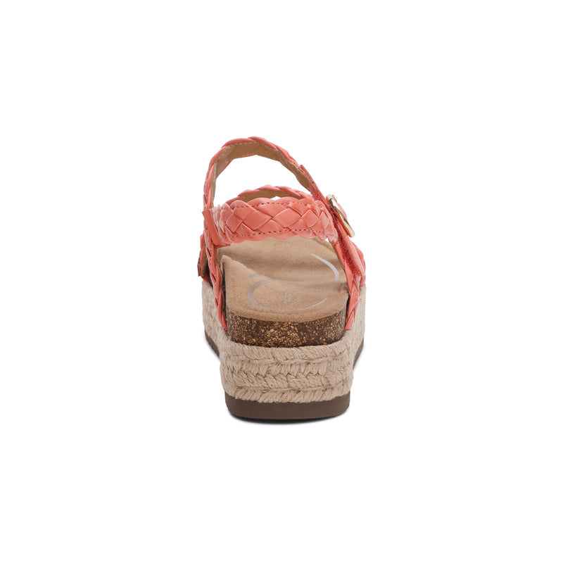 Julia Arch Support Platform Sandal #color_coral
