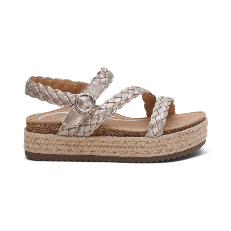 Julia Arch Support Platform Sandal #color_platinum