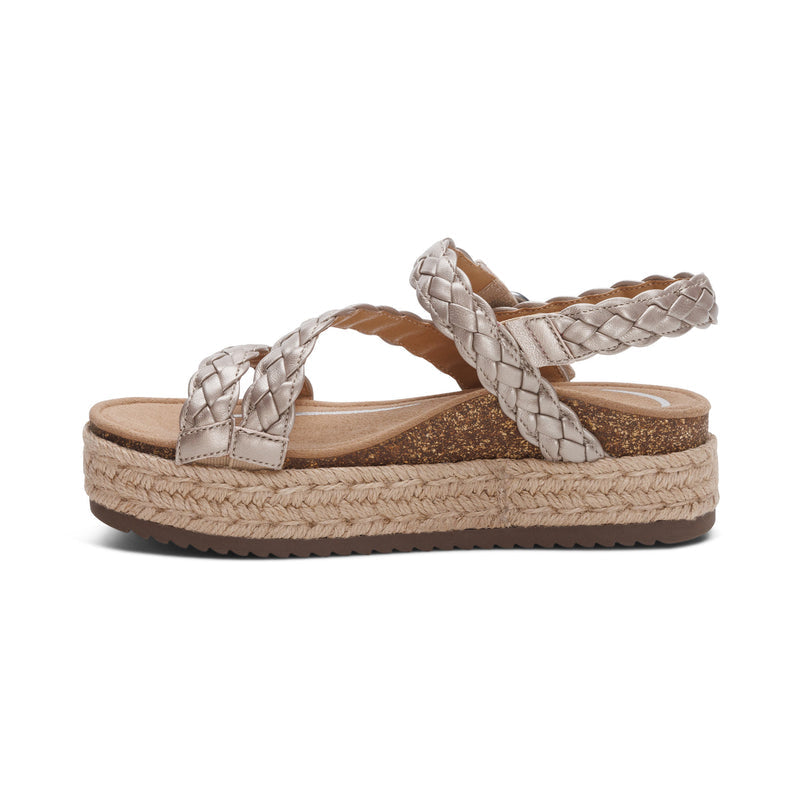 Julia Arch Support Platform Sandal #color_platinum
