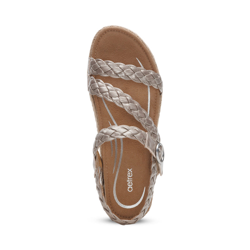 Julia Arch Support Platform Sandal #color_platinum
