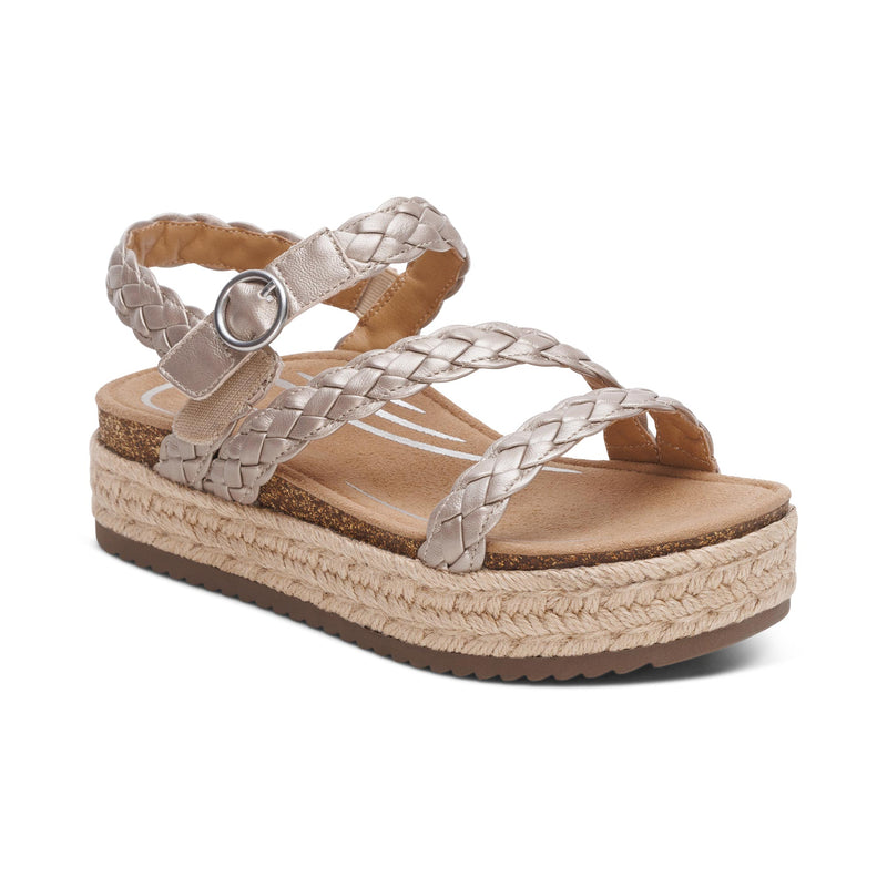 Julia Arch Support Platform Sandal #color_platinum