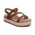 Julia Arch Support Platform Sandal #color_walnut