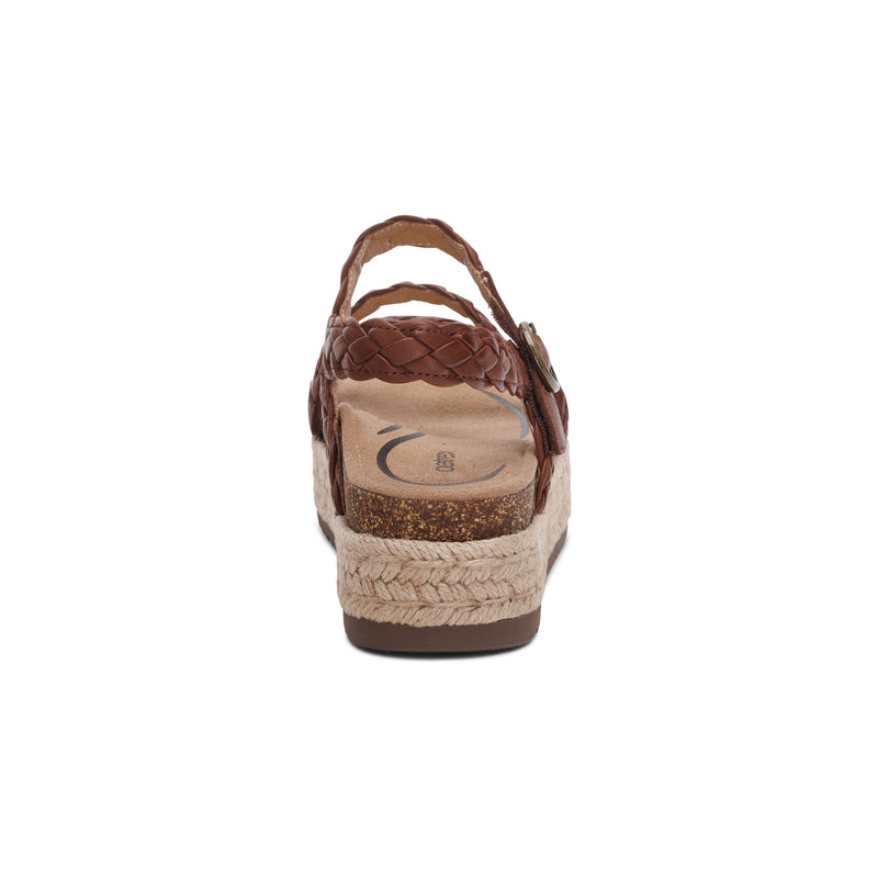 Julia Arch Support Platform Sandal #color_walnut