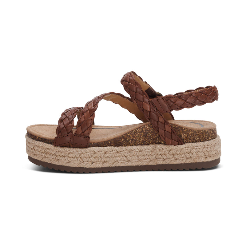 Julia Arch Support Platform Sandal #color_walnut