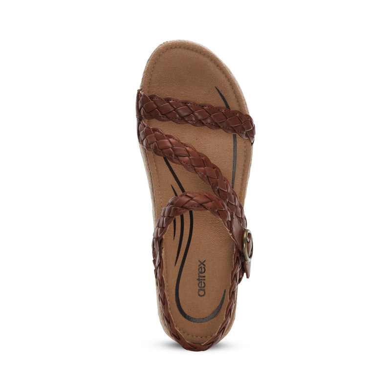 Julia Arch Support Platform Sandal #color_walnut