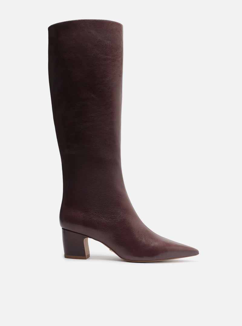 Julie Mid Block Leather Boot Boots F/25