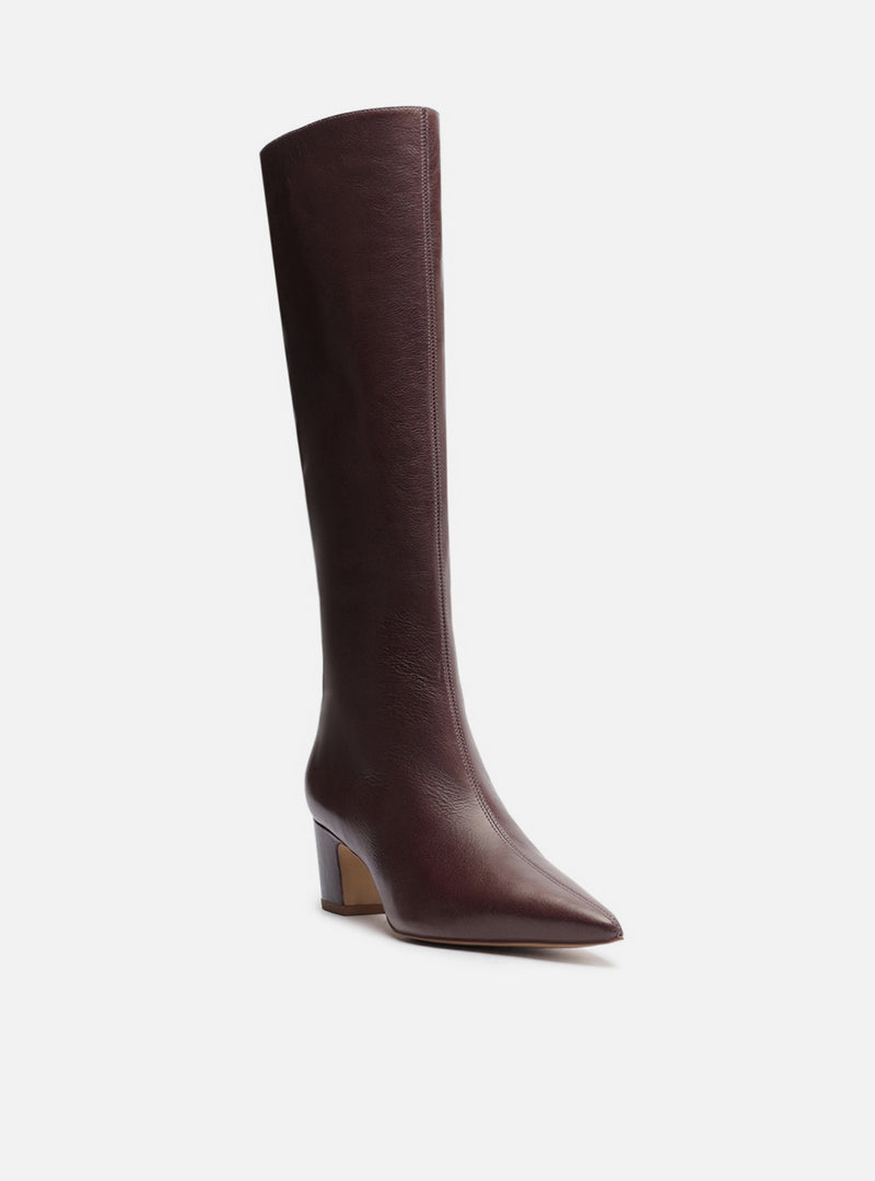 Julie Mid Block Leather Boot Boots F/25