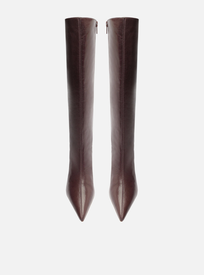 Julie Mid Block Leather Boot Boots F/25