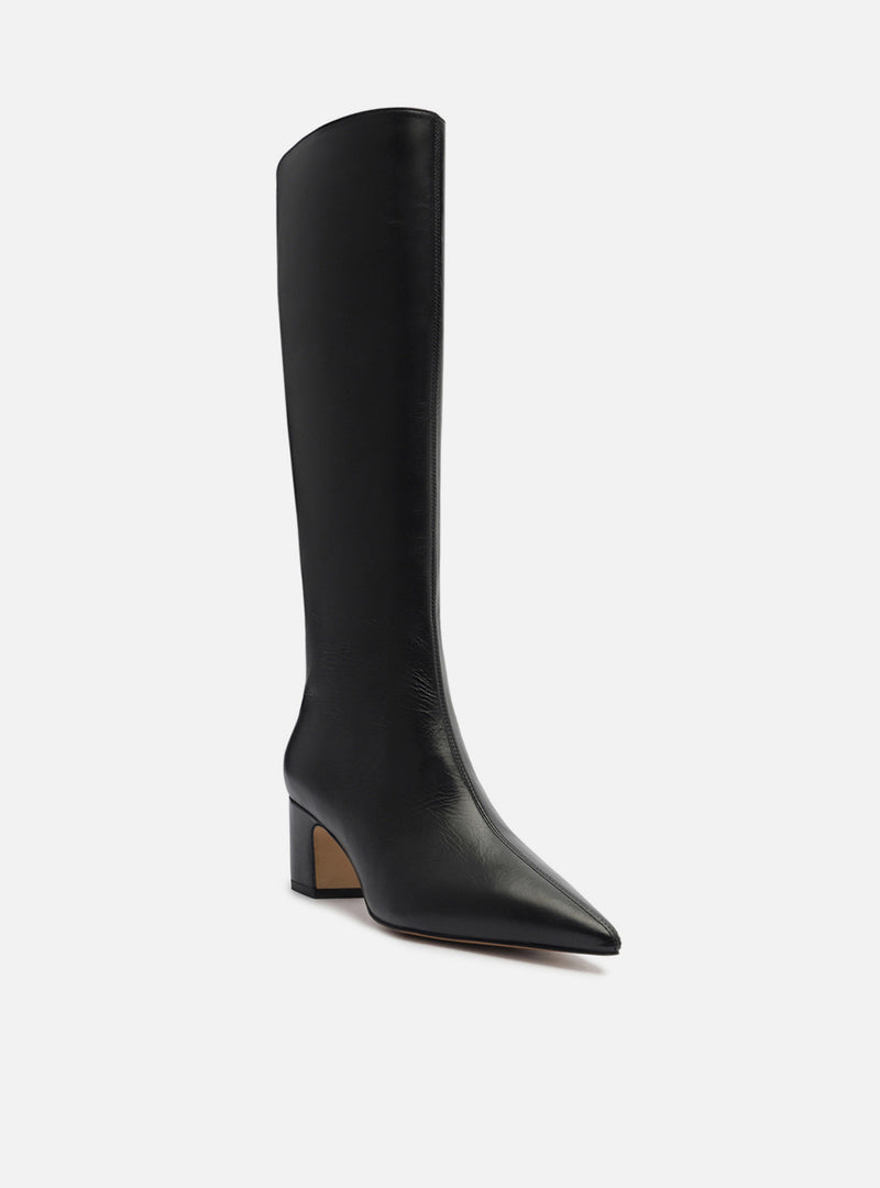Julie Mid Block Leather Boot Boots F/25