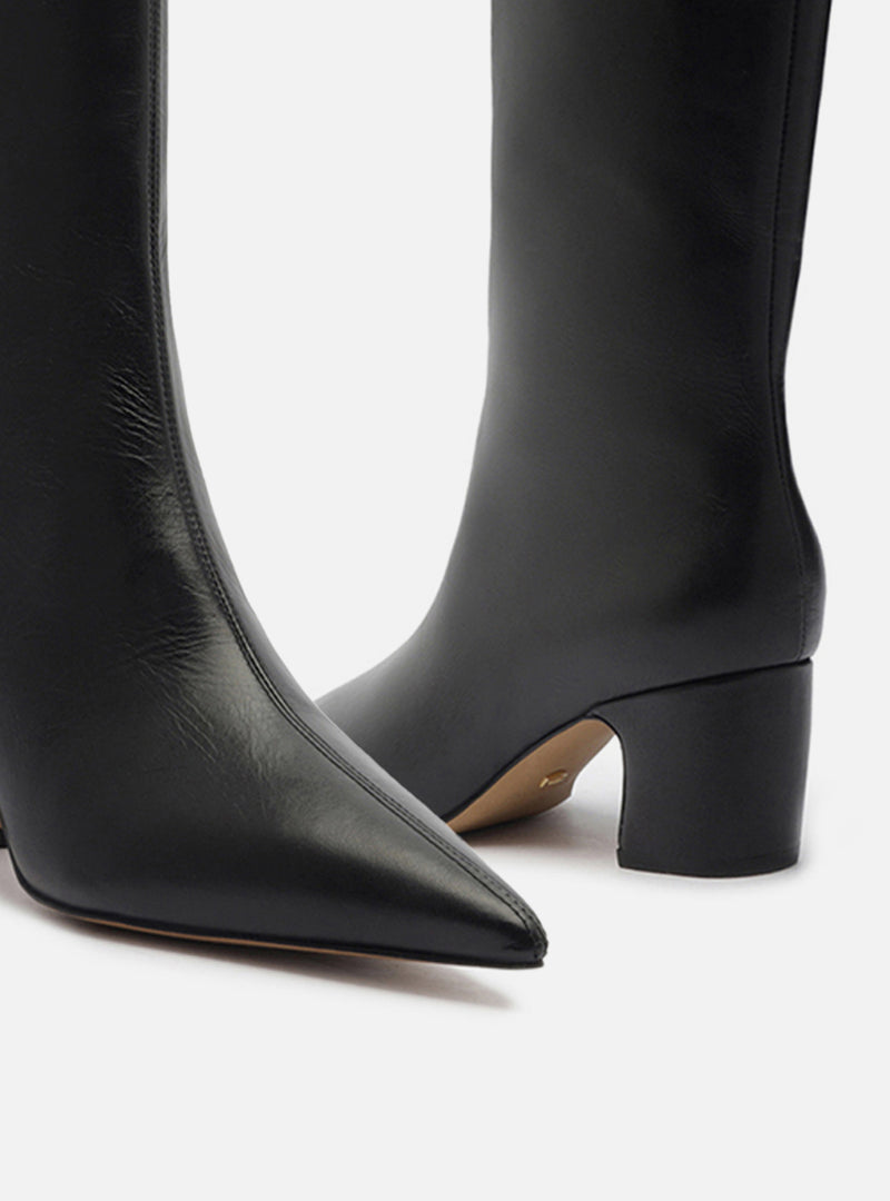 Julie Mid Block Leather Boot Boots F/25