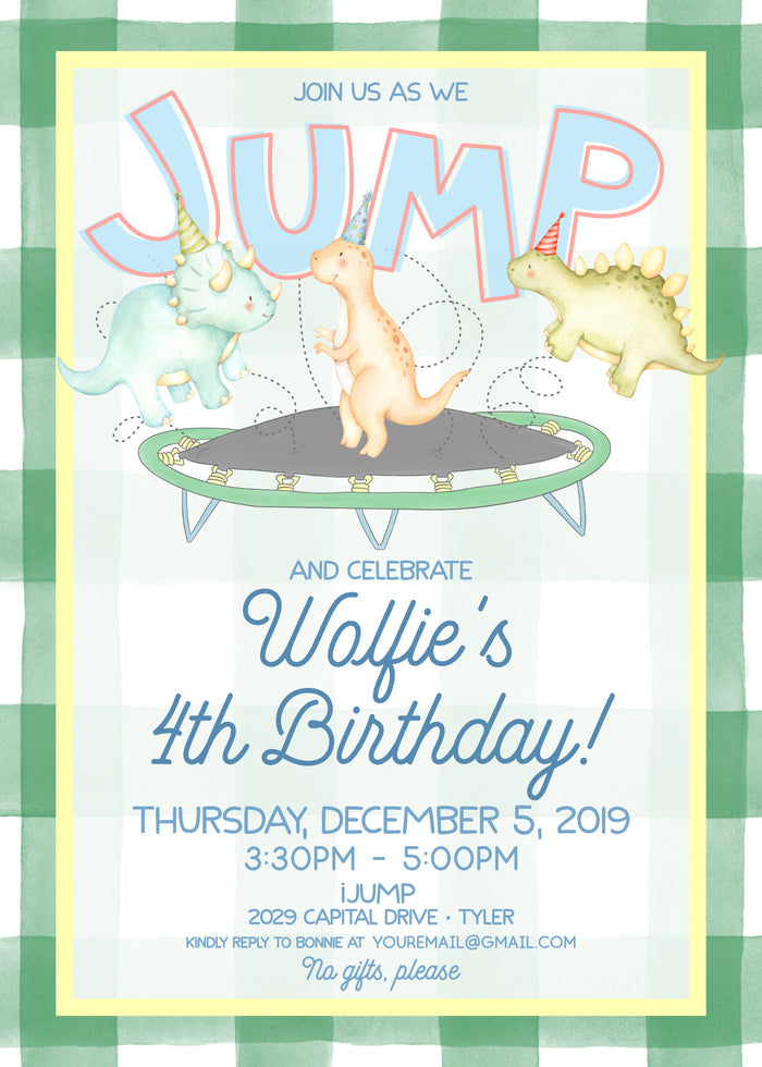 JUMP Birthday Invitation