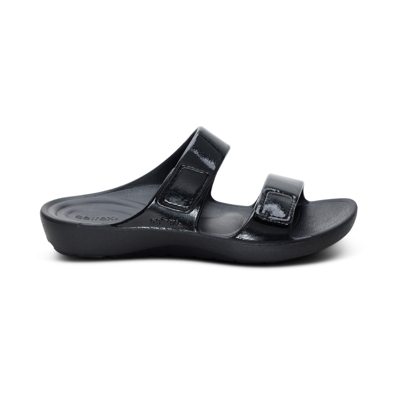 Kaia Two Band Slide #color_black gloss
