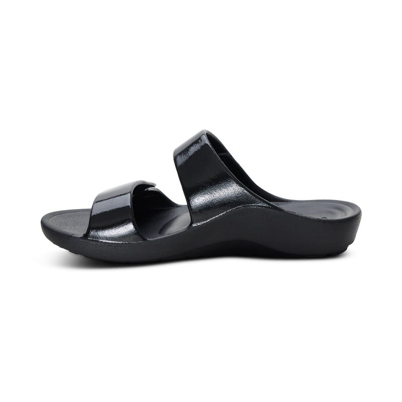 Kaia Two Band Slide #color_black gloss