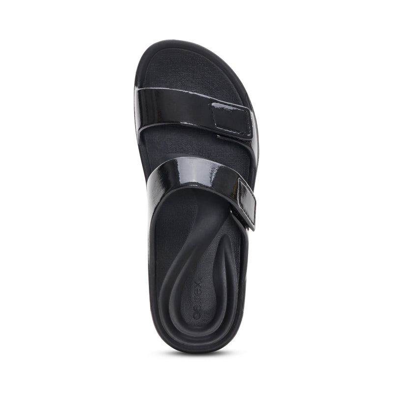 Kaia Two Band Slide #color_black gloss