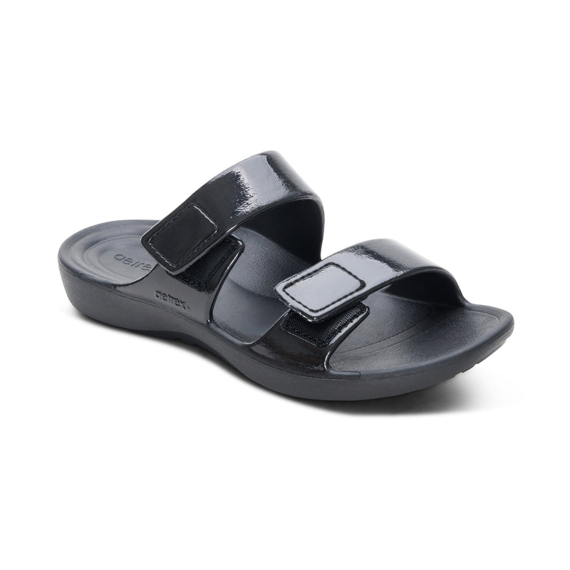 Kaia Two Band Slide #color_black gloss