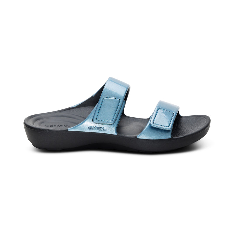 Kaia Two Band Slide #color_blue pearlized