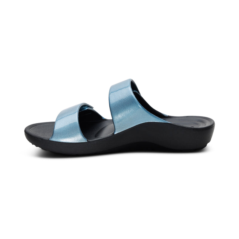 Kaia Two Band Slide #color_blue pearlized
