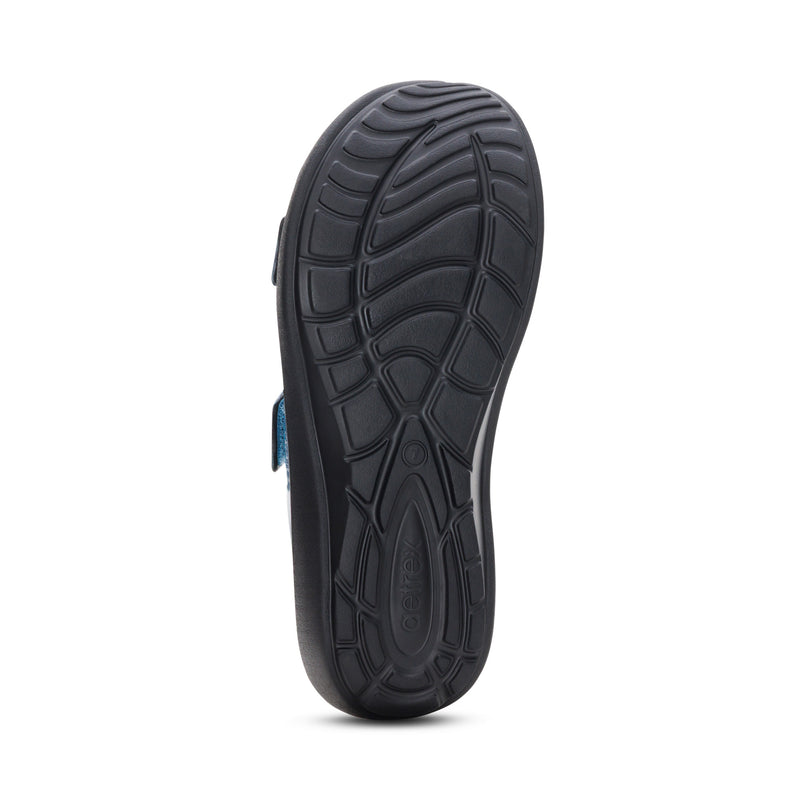 Kaia Two Band Slide #color_blue pearlized