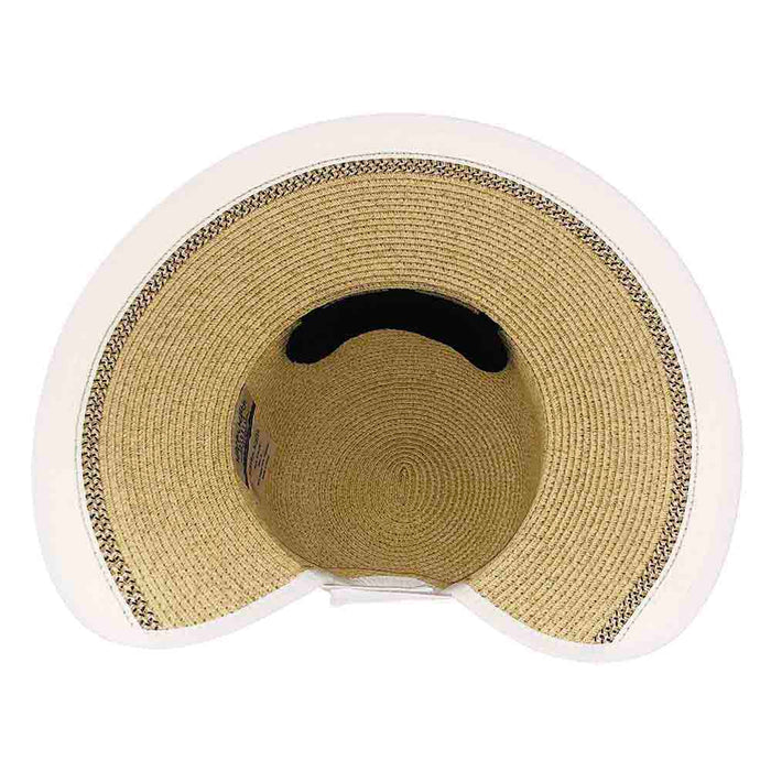 Karen Keith Straw No Back Hat with Ponytail Hole Facesaver Hat Great hats by Karen Keith