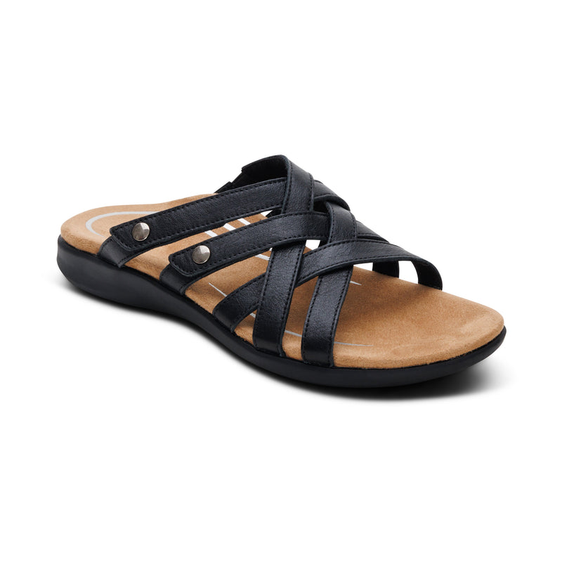 Kasey Adjustable Slide Sandal #color_black