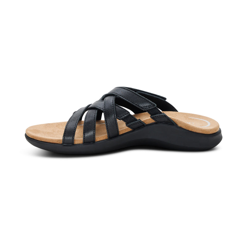 Kasey Adjustable Slide Sandal #color_black