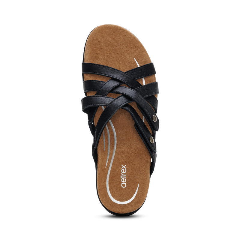 Kasey Adjustable Slide Sandal #color_black