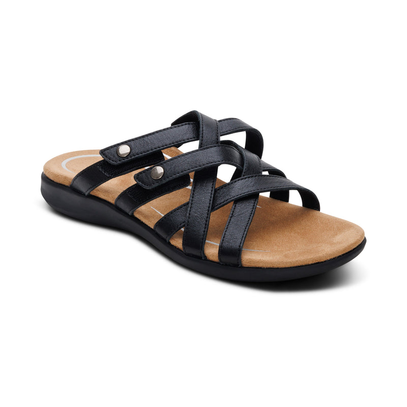 Kasey Adjustable Slide Sandal #color_black