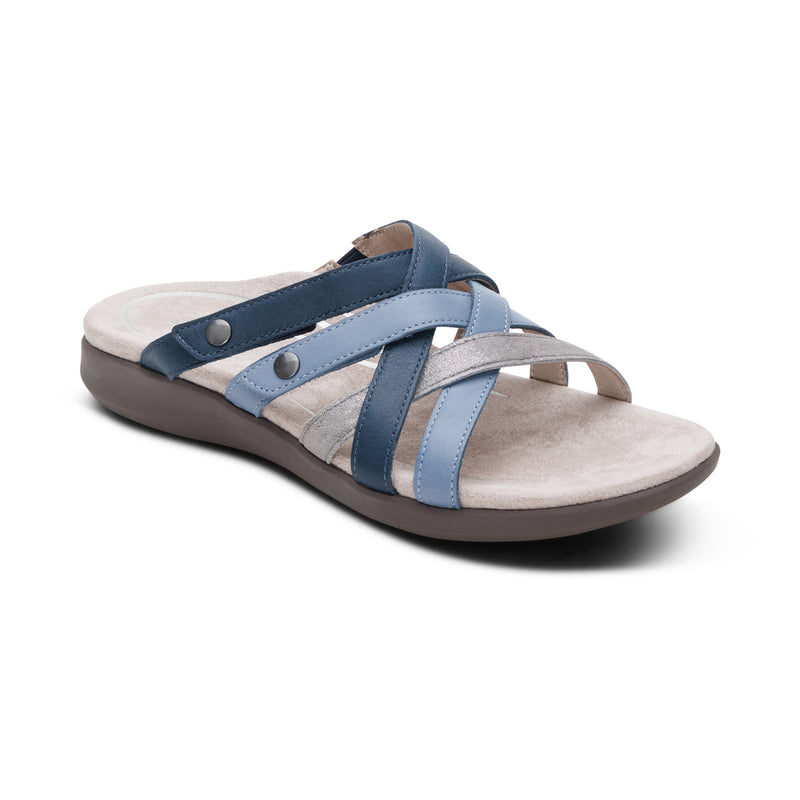 Kasey Adjustable Slide Sandal #color_blue multi