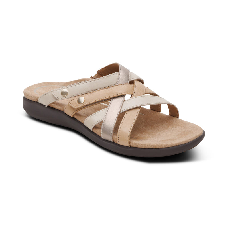 Kasey Adjustable Slide Sandal #color_off white