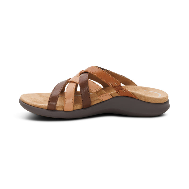 Kasey Adjustable Slide Sandal #color_tan multi