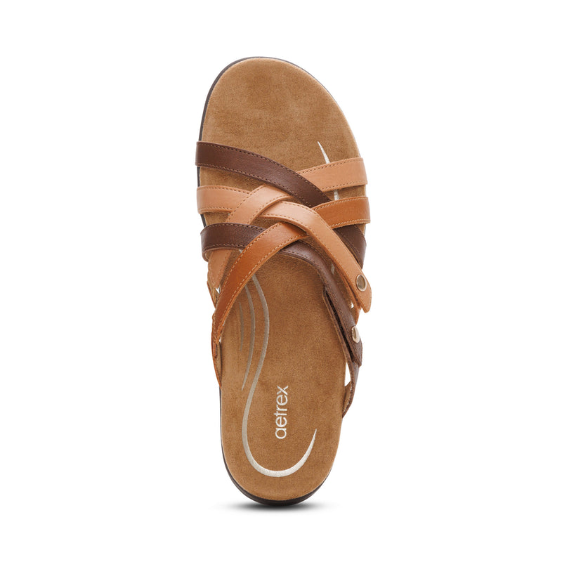Kasey Adjustable Slide Sandal #color_tan multi